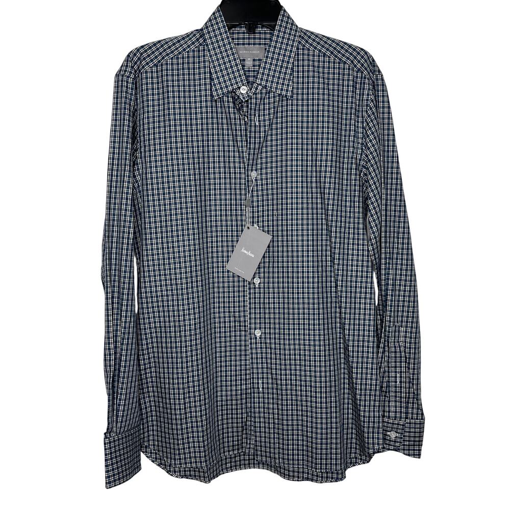 Neiman Marcus Exclusive Men's NWT Long Sleeve Shirt 100% Cotton Sz M